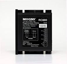 MOONS' RC880 Regeneration Clamp for DC-Input Drives Integrated Stepper Motors and LED Power Supply